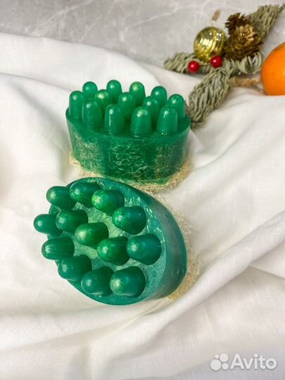 Мыло с люфой ручной работы