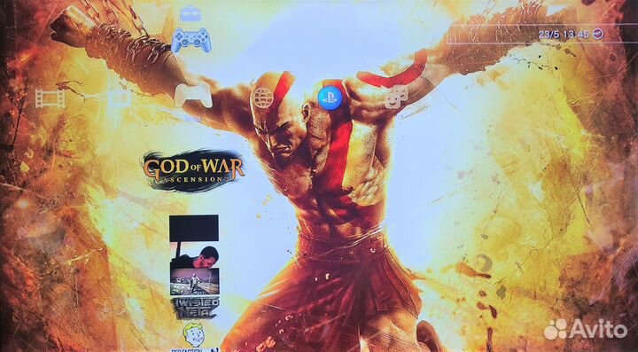 Прошитая Sony PS3 Slim 500GB, 2 геймпада + 55 игр