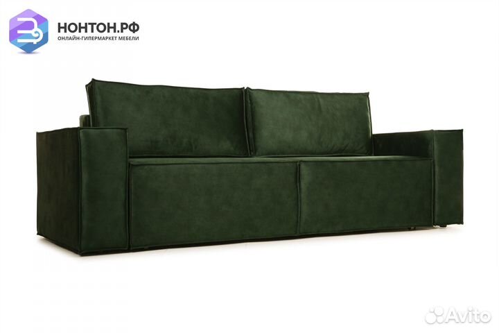 Диван еврокнижка Лофт изумрудный