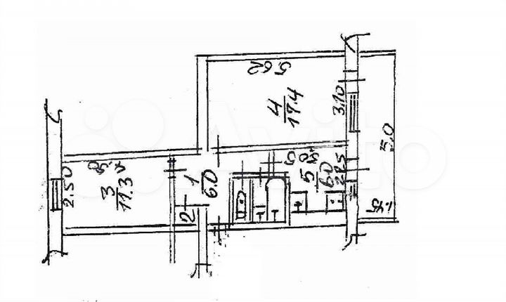 2-к. квартира, 45 м², 5/5 эт.