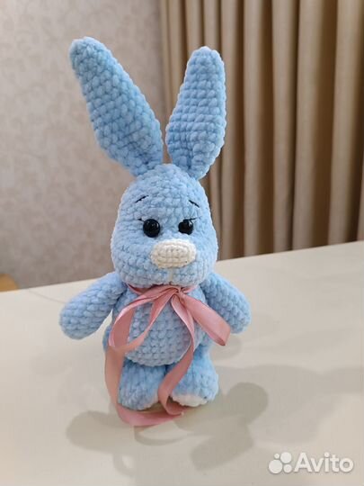 Вязаные игрушки заяц зайка зайчонок