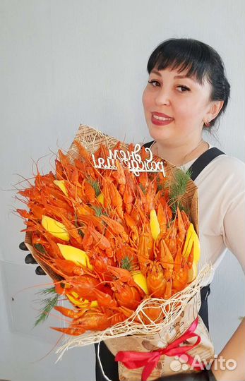 Съедобные букеты из раков