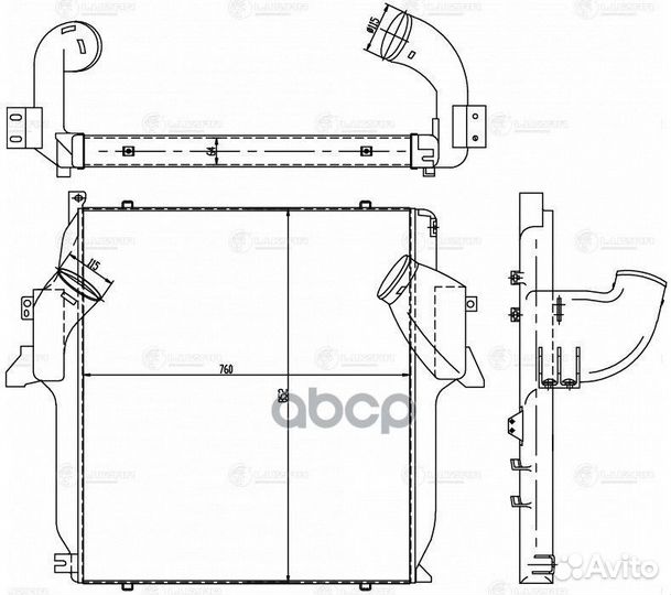 Онв (радиатор интеркулера) lric 1529 luzar
