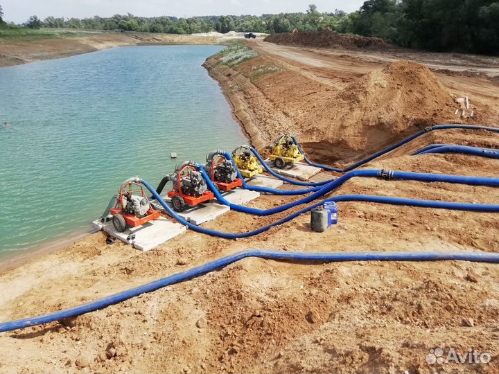 Аренда мощных насосов, мотопомп для откачки воды