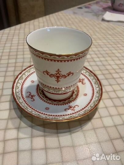 Кофейная пара лфз костяной фарфор СССР