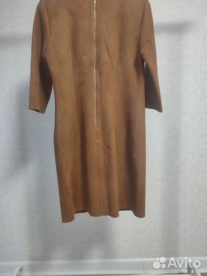 Женское платье размер L, имитация замши