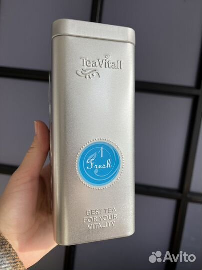 Жестяная банка от чая для сыпучих