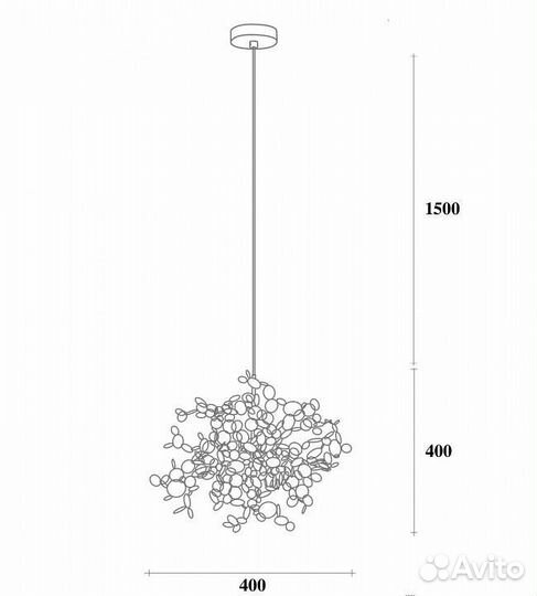 Подвесная люстра Imperiumloft Tezani Argent 40.205