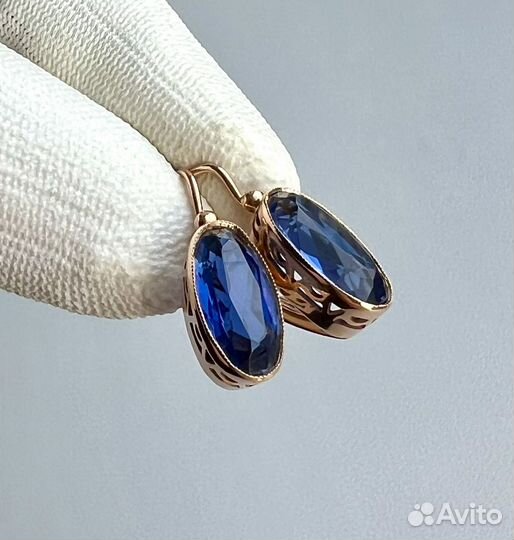 Золотые серьги 583 СССР звезда