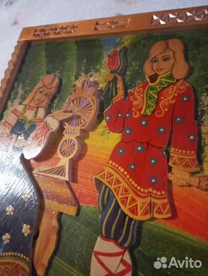 Картина из дерева СССР