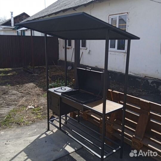 Мангал с крышей