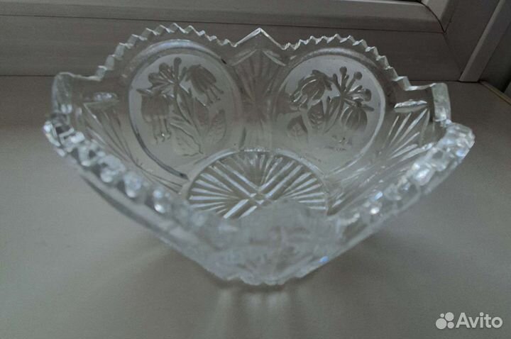 Хрустальная ваза салатник конфетница