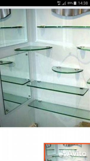 Полка из стекла