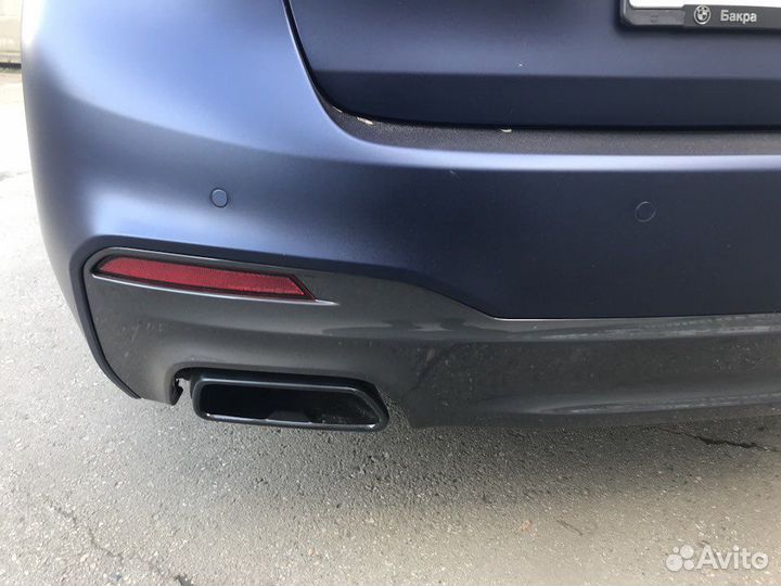 Насадки глушителя (выхлопа) bmw g30 m550 черные