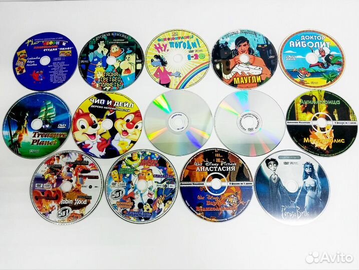 14 двд дисков с мультфильмами