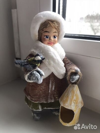 Ватная елочная игрушка