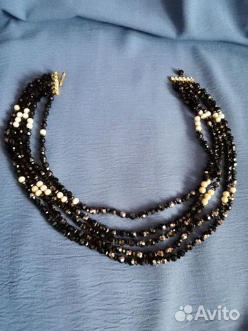 Элегантные бусы чешское хрустальное стекло Винтаж