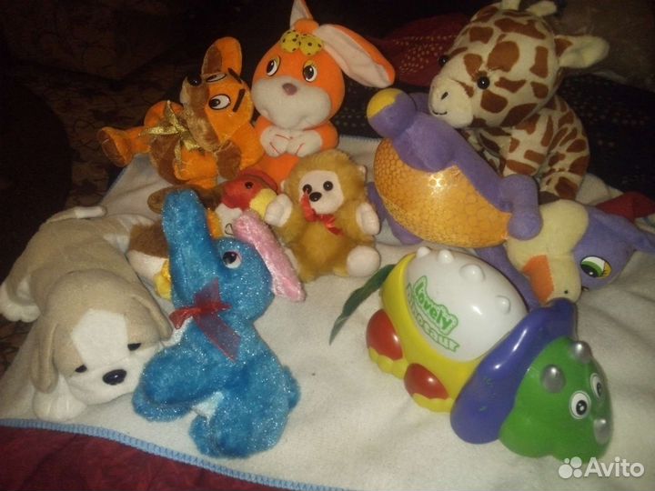 Мягкие игрушки:Мишка,др.животные, кукла