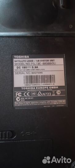 Ноутбук toshiba на запчасти