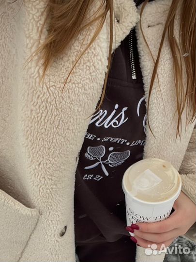 Дубленка тедди женская