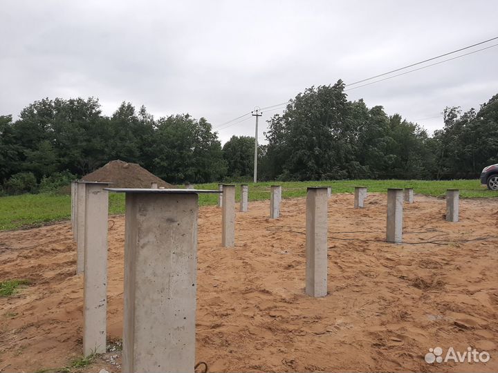 Сваи железобетонные с установкой