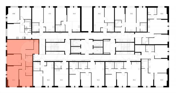3-к. квартира, 94,4 м², 19/32 эт.