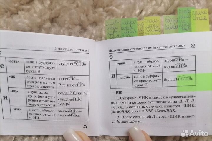 Русский язык карманный справочник 10-11 классы