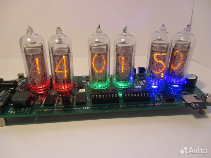 Эксклюзивные часы Nixie clock с метеостанцией
