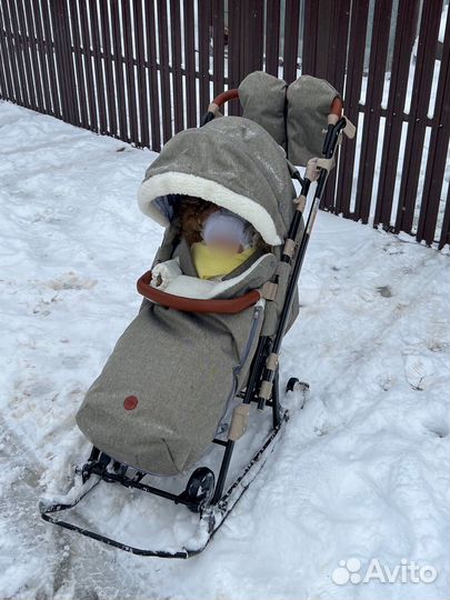 Коляска санки ника нд 7 8 к