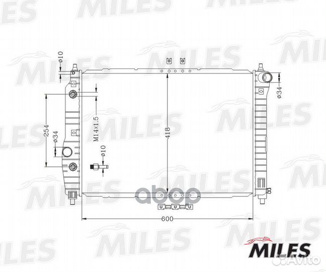 Радиатор chevrolet aveo 1.2/1.4 A/T 05- acrb134