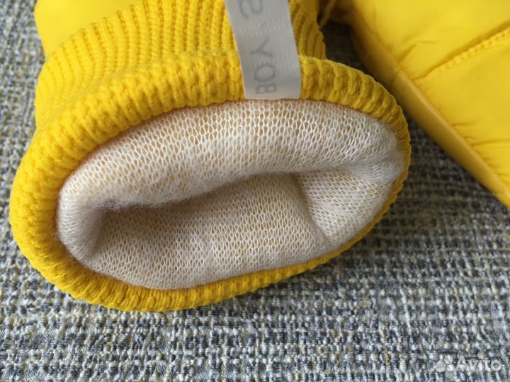 Варежки перчатки детские желтые непромокаемые new