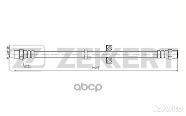 Шланг тормозной задний Audi 100 III IV 82- 90