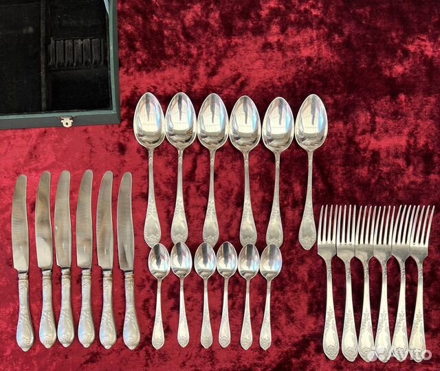 Набор столовых приборов мельхиор СССР