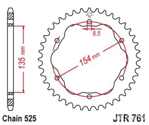 Звезда ведомая JTR761 38