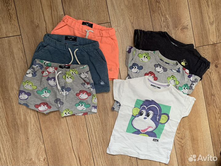 Футболка/шорты next комплект 12-18 мес