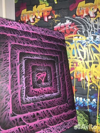 Холст каллиграфия 3D