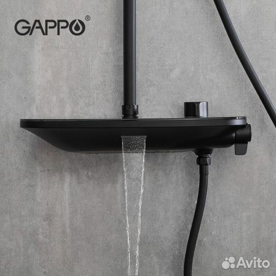 Душевая система с тропическим душем Gappo G2495-86