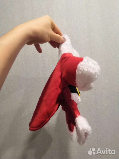 Новогодний костюм санты для маленькой собачки