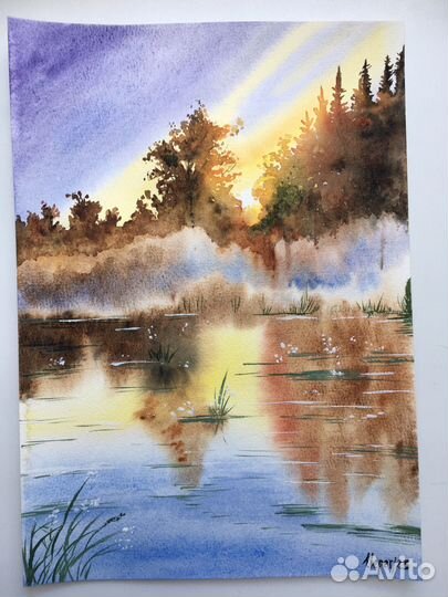 Этюд акварелью 