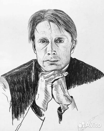 Портрет по фото карандашом