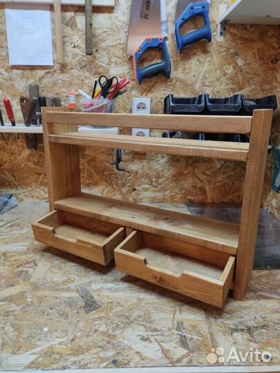 Полка из массива дерева с Авито-доставкой тик