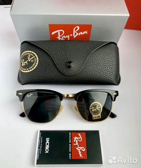 Очки ray ban clubmaster глянцевые