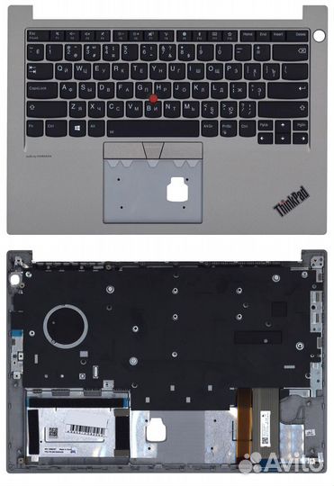 Клавиатура для Lenovo Thinkpad E14 серебро