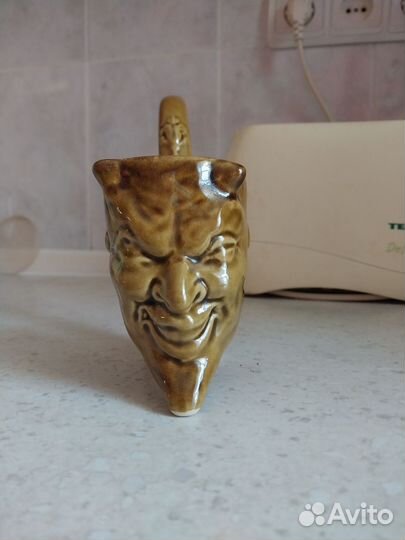 Сувенир Чёртик, выс. 9см, с трубкой16см