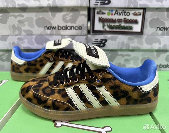 Кроссовки Adidas wales Bonner samba Pony Leopard