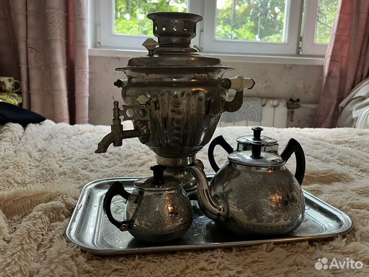 Самовар электрический с подносом