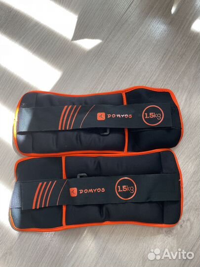 Утяжелители спортивные на ноги по 1,5 кг
