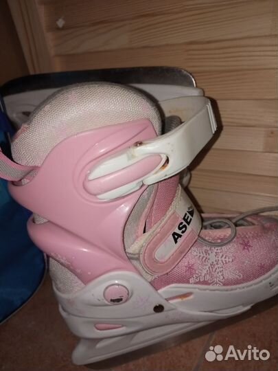 Коньки фигурные детские раздвижные 30-33 размер