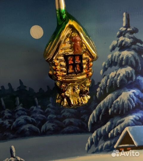 Избушка Царица дед Мазай елочная игрушка СССР