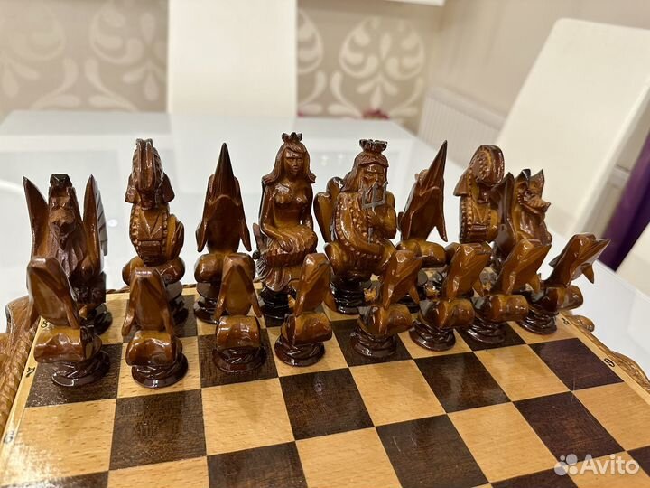 Бронь Шахматы деревянные резные ручной работы